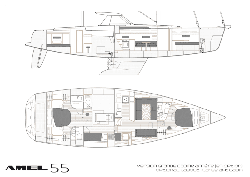 Amel 55 - 2012 - Sous offre 22 Layout Amel 54 Sizun and Charpentier 2 cab